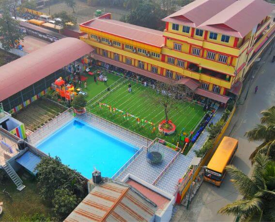 Lilliput Premier Elementary School campus and students engaged in learning